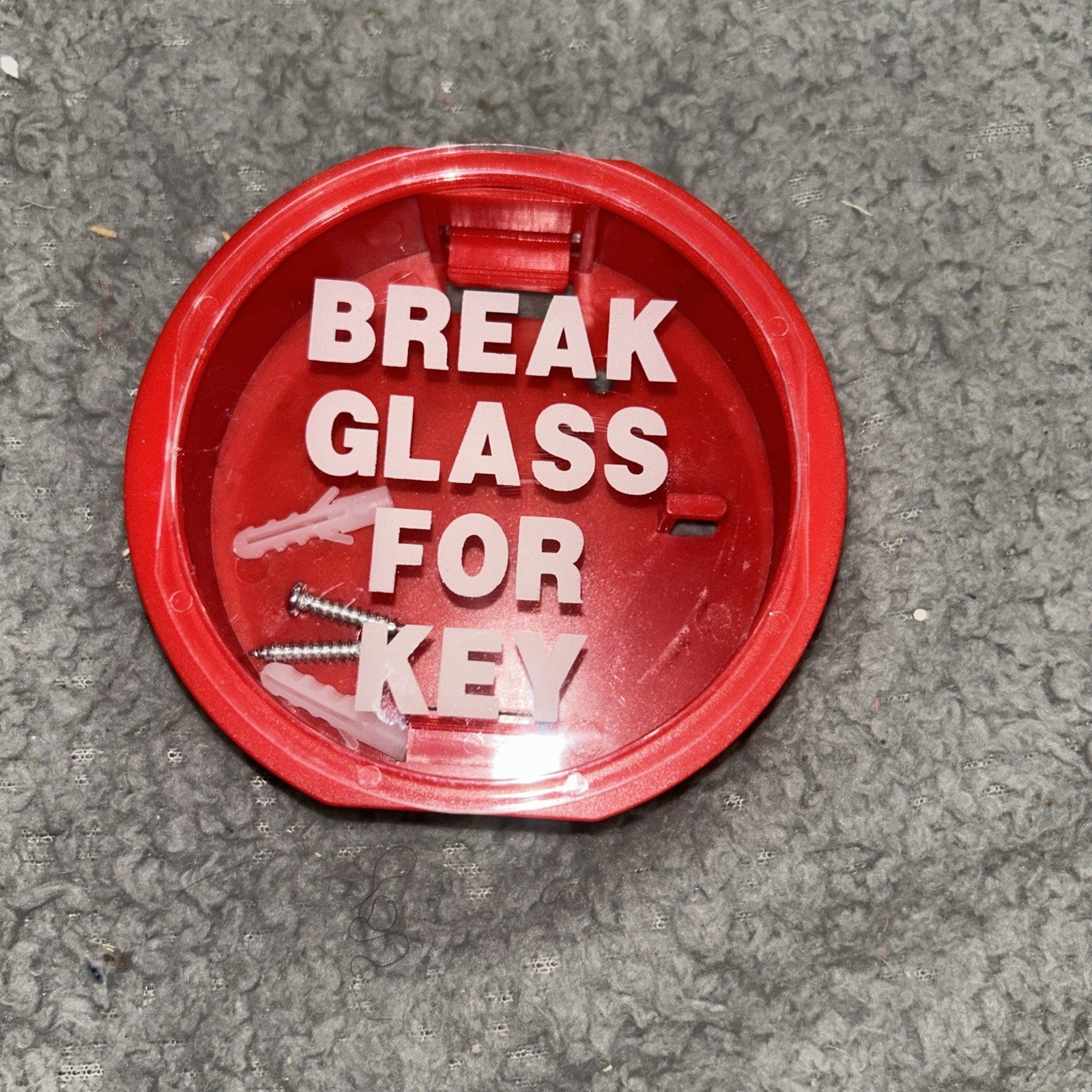 ╰➤ 🔥🧯Break glass "KEY BOX" ABS Plastic...4 1/4" diameter 🔥🧯