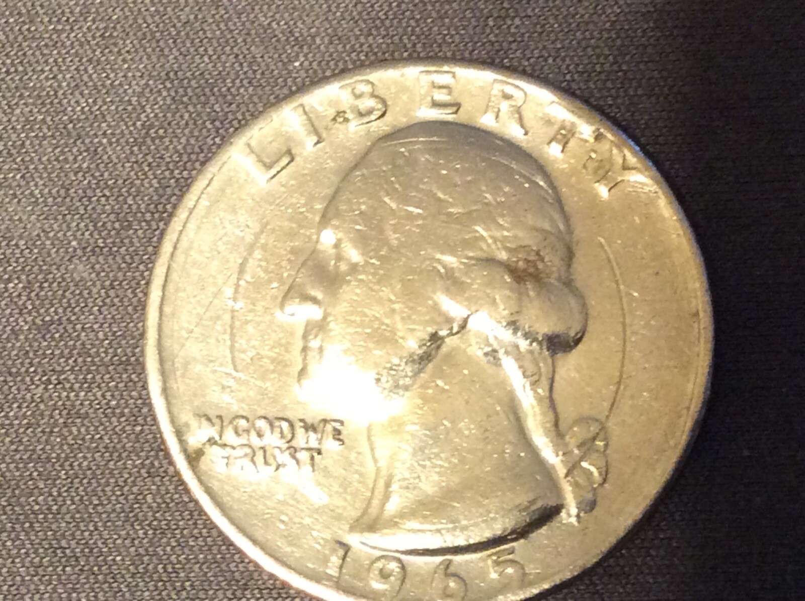 1965 TRANSITION QUARTER,DOUBLE STRUCK!
