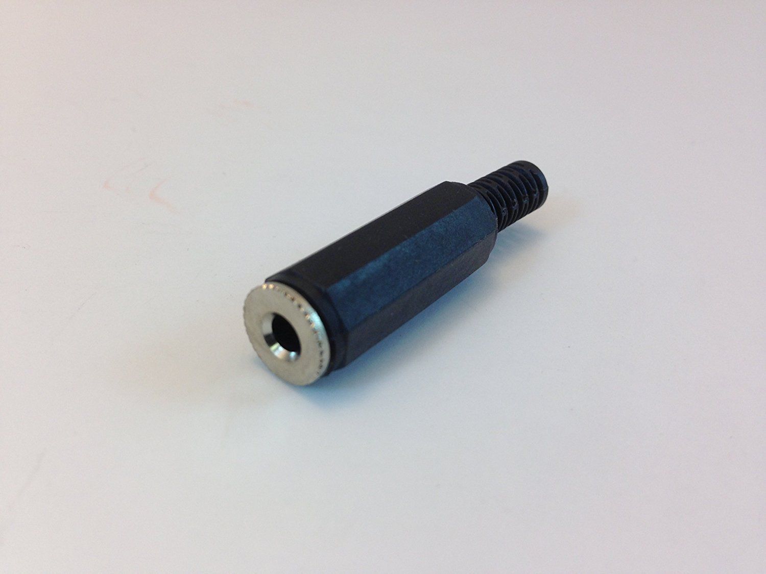 1 PIECE - 3.5mm STEREO FEMALE IN-LINE JACK - CABLE MOUNT BLACK #12-4050/MJ35S