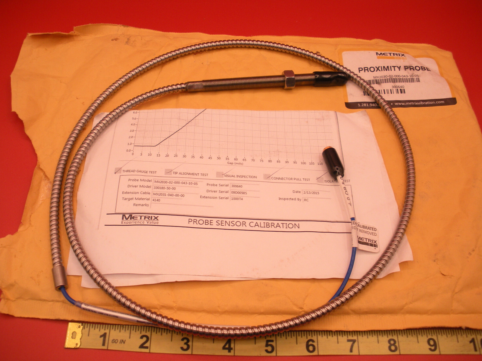 Metrix MX2030-02-000-043-10-05 Proximity Probe MX 2030 10202-000-043-10-05 New