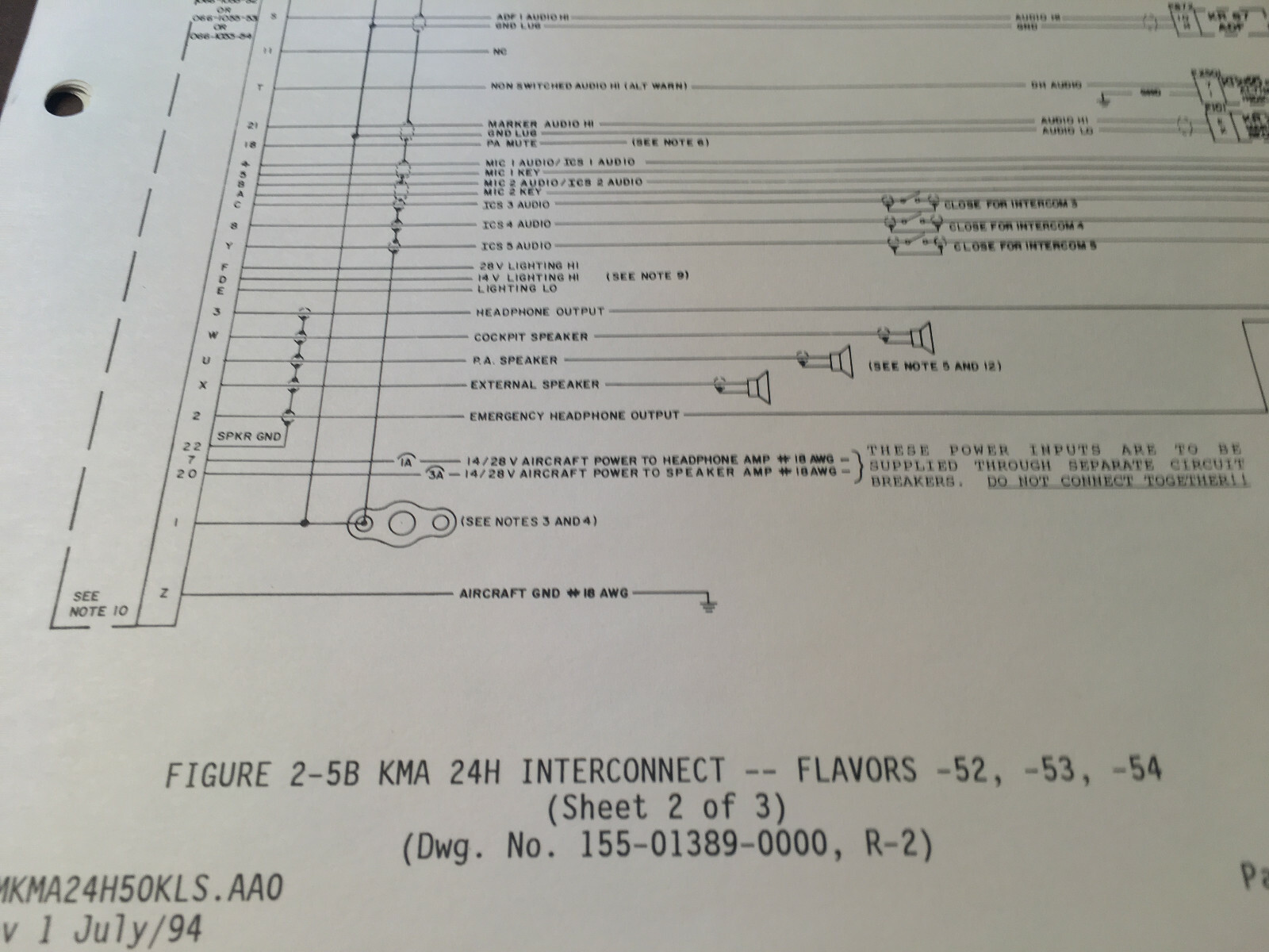 King KMA-24H-50/54 Audio Panel Install Manual