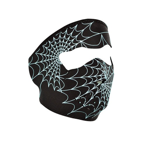 Zan Headgear Spiderweb Men's Glow in the Dark Full Face Mask Sports Bike