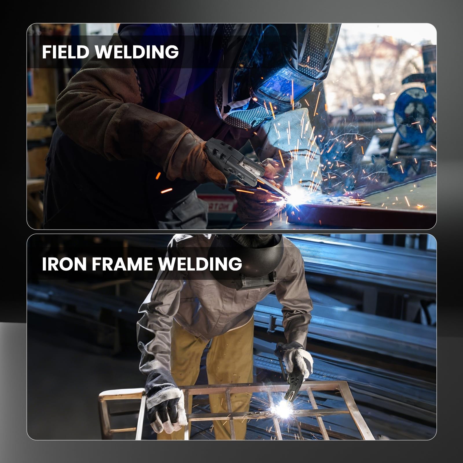 Ergonomic 600AMP Welding Electrode Holder, MultiAngle Copper Rod Clamp
