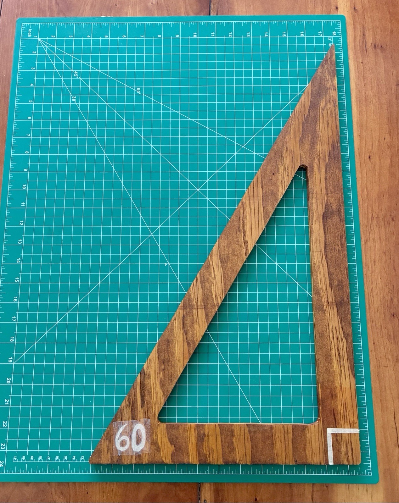 Large Handcrafted Wooden Geometry Teaching Set 8 Pc High School Classroom Aids