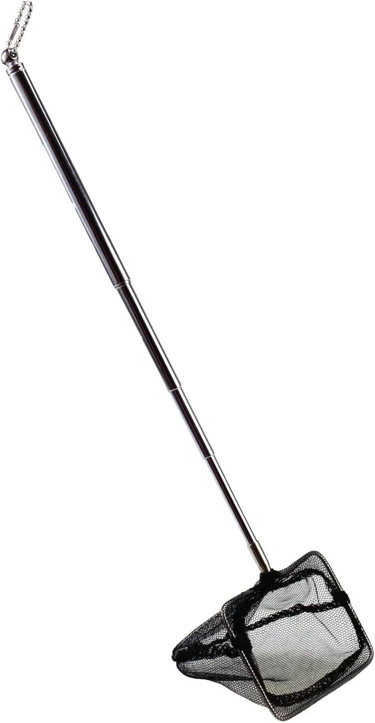 Versatile Fish Tank Cleaning Tool – Telescopic Aquarium Net with Soft Nylon Mesh