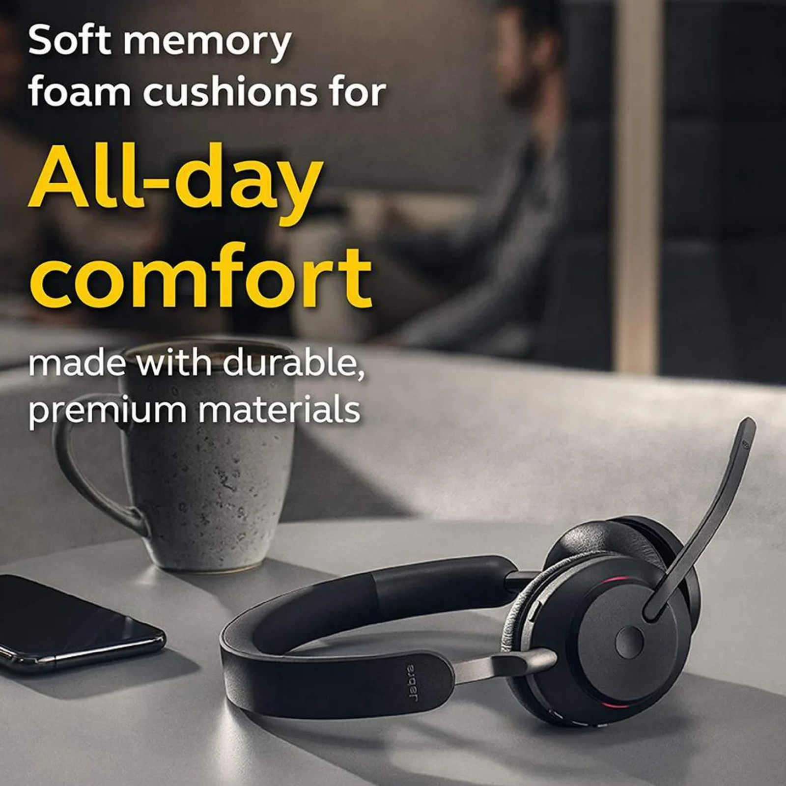 Jabra Evolve2 65 MS Stereo Wireless Headset Link380a USB-A Teams Bluetooth NEW