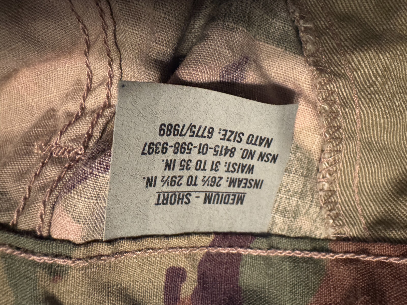 US Army Combat Trousers Men Medium Short Camo Cargo Military Uniform Pants NWT
