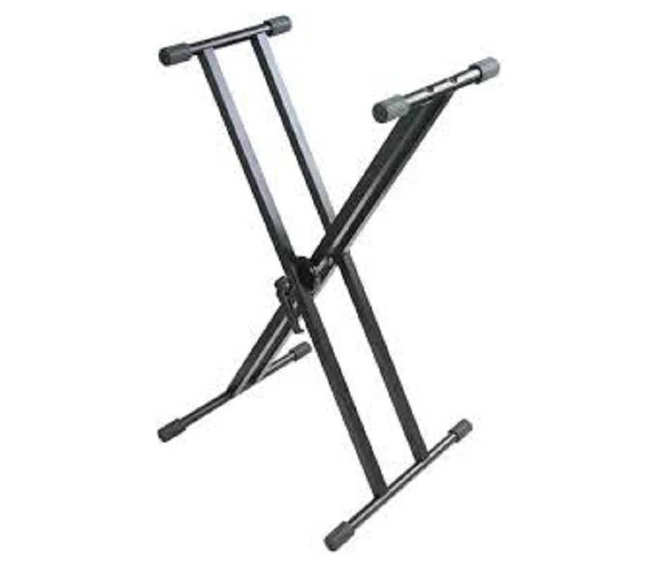 Audio2000'S HEAVY-DUTY AST4363 DOUBLE-BRACE SINGLE-TIER  KEYBOARD STAND -N,O