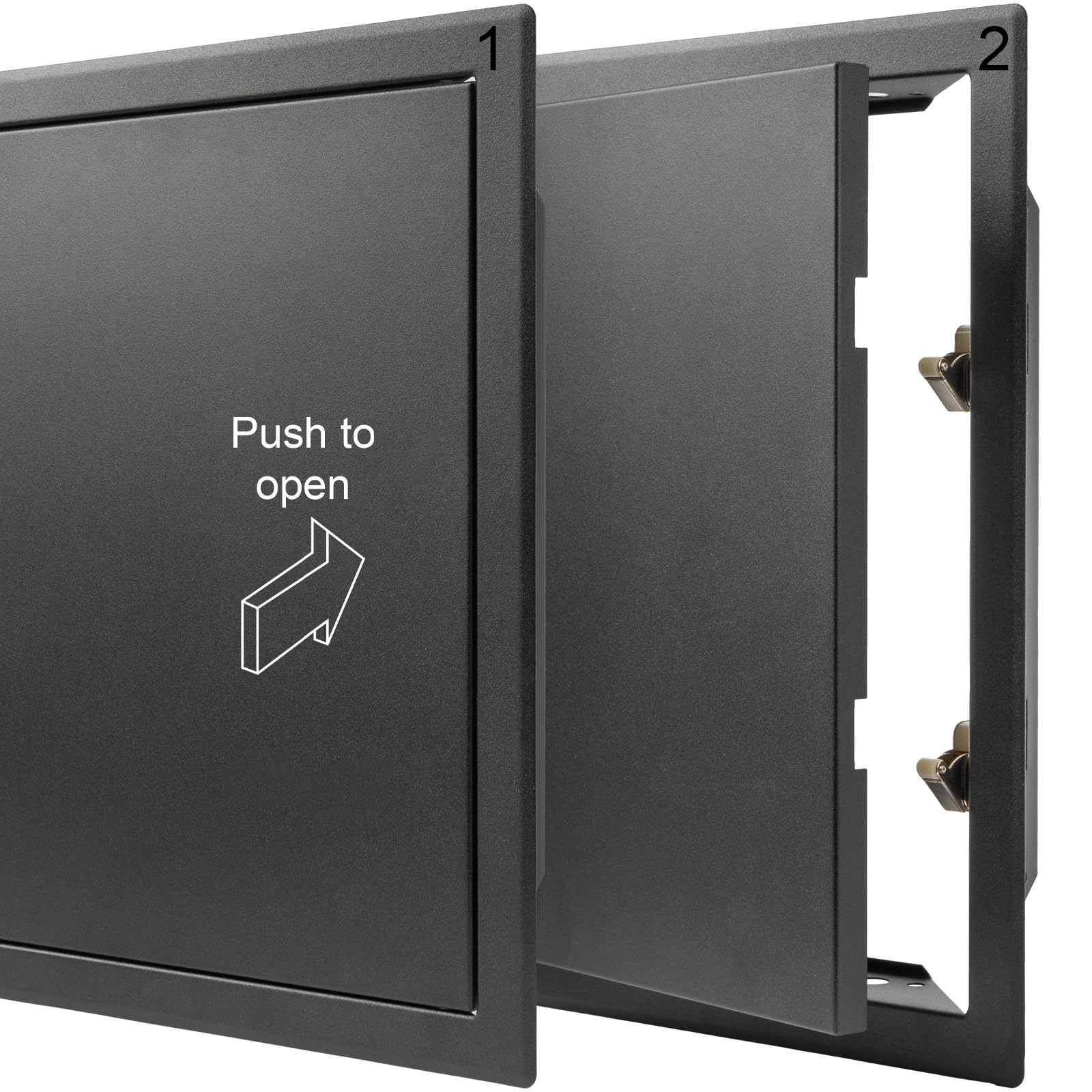 Vent Systems 12'' x 12'' Inch Anthracite Metal Access Panel with Click Functi...