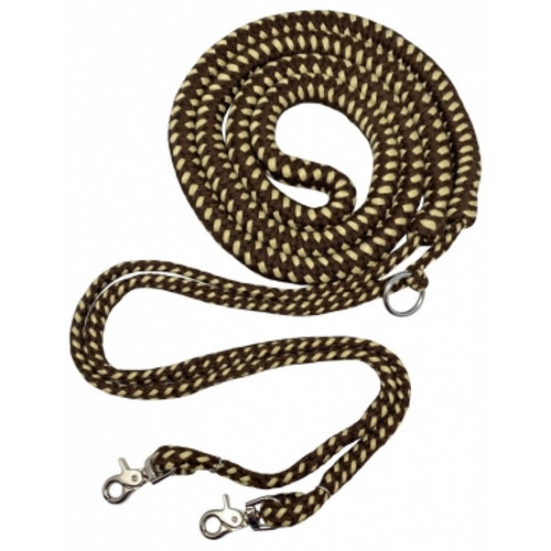 Cotton Braided Extra Long Adjustable Trail Reins/Neck Rope Combo