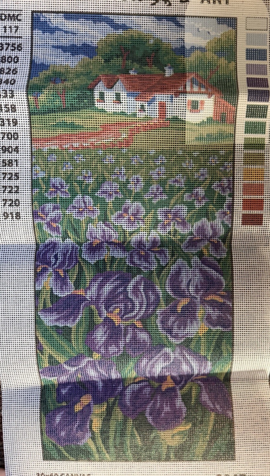 needlepoint Tapestry Gobelin Canvas Only 30x60 Cm Irish Fields