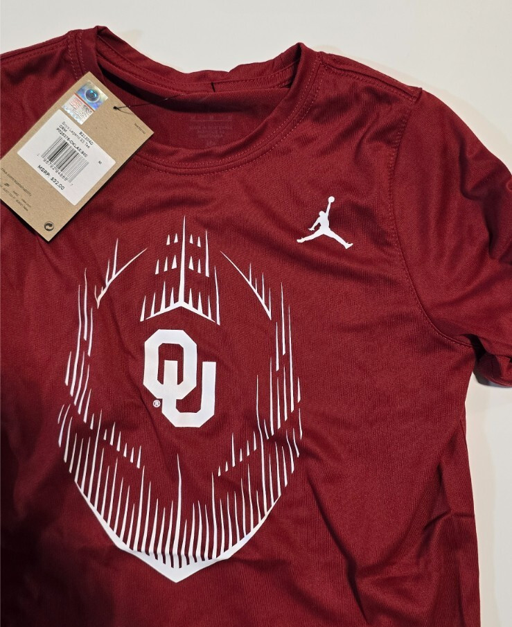 Boys Nike Jordan Dri-Fit Oklahoma Sooners Legend Football Licensed T-Shirt OU