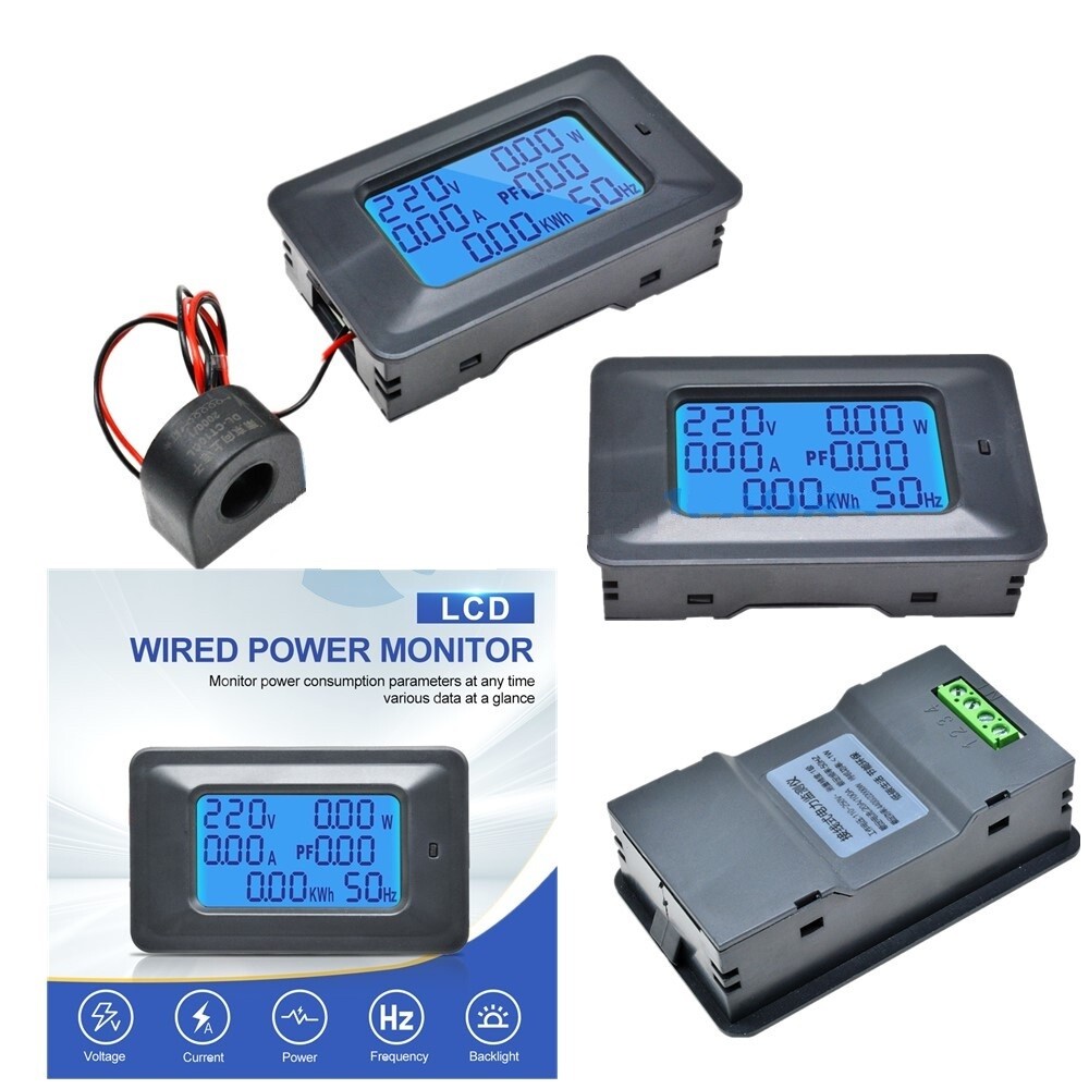 20A/100A Digital Power Monitor Electricity Tester AC Voltage Current Meter