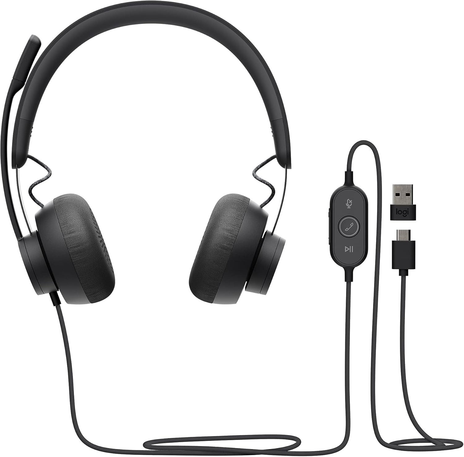 Logitech Zone Wired Noise Cancelling Headset - Graphite | MS Teams Certified