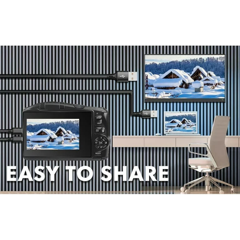 NBD Digital Camera 4K 48MP Compact Vlogging Video Camera for Beginner w/ 32GB TF