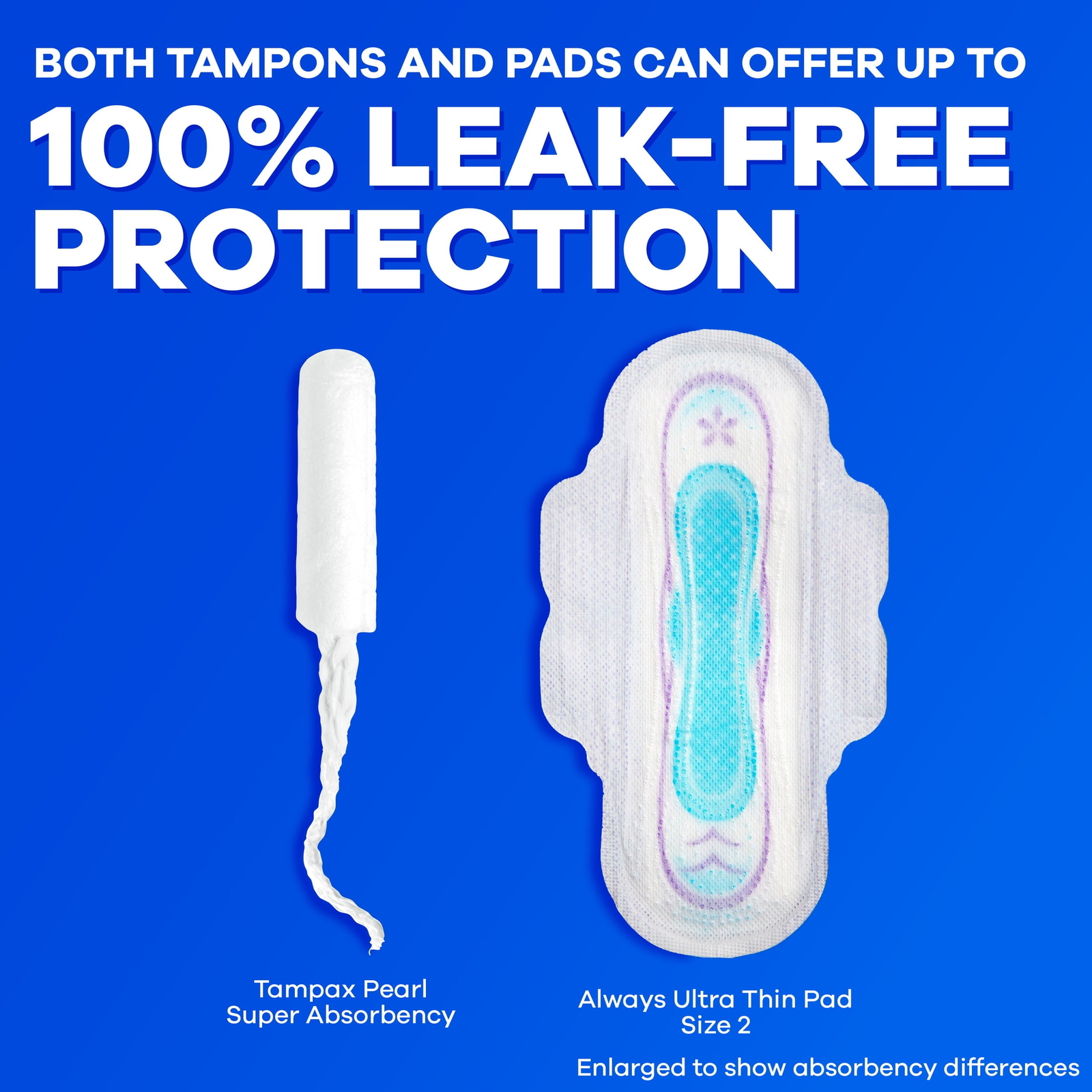 Tampax Pearl Tampons Ultra Absorbency with LeakGuard Braid, 45 Count