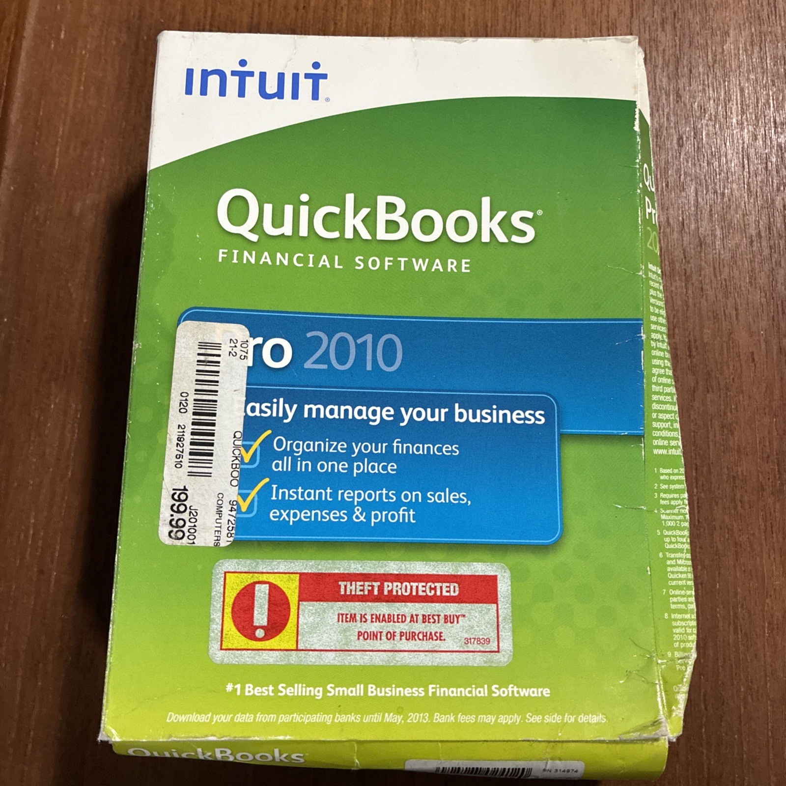INTUIT QUICKBOOKS PRO 2010 FOR WINDOWS FULL RETAIL US VERSION