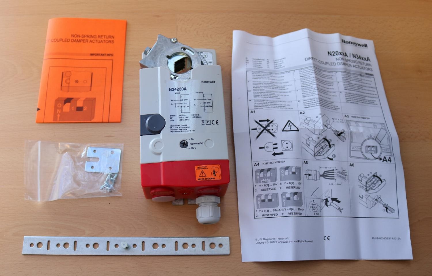 Honeywell N34230A Flap Actuator Continuous 3 Point OPEN/CLOSE 34Nm 230V N34230 10W