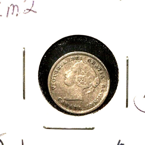 Canada 1892 5 cents KM 2 VF slight bend   (1)