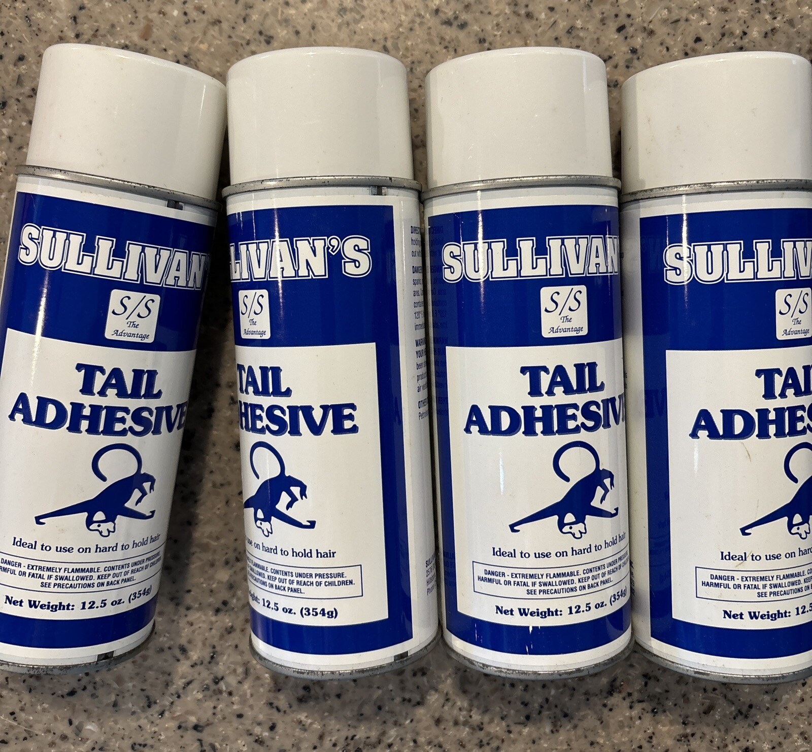 Sullivan’s Tail Adhesive 12.5 Oz Cans. Total Of 4. New