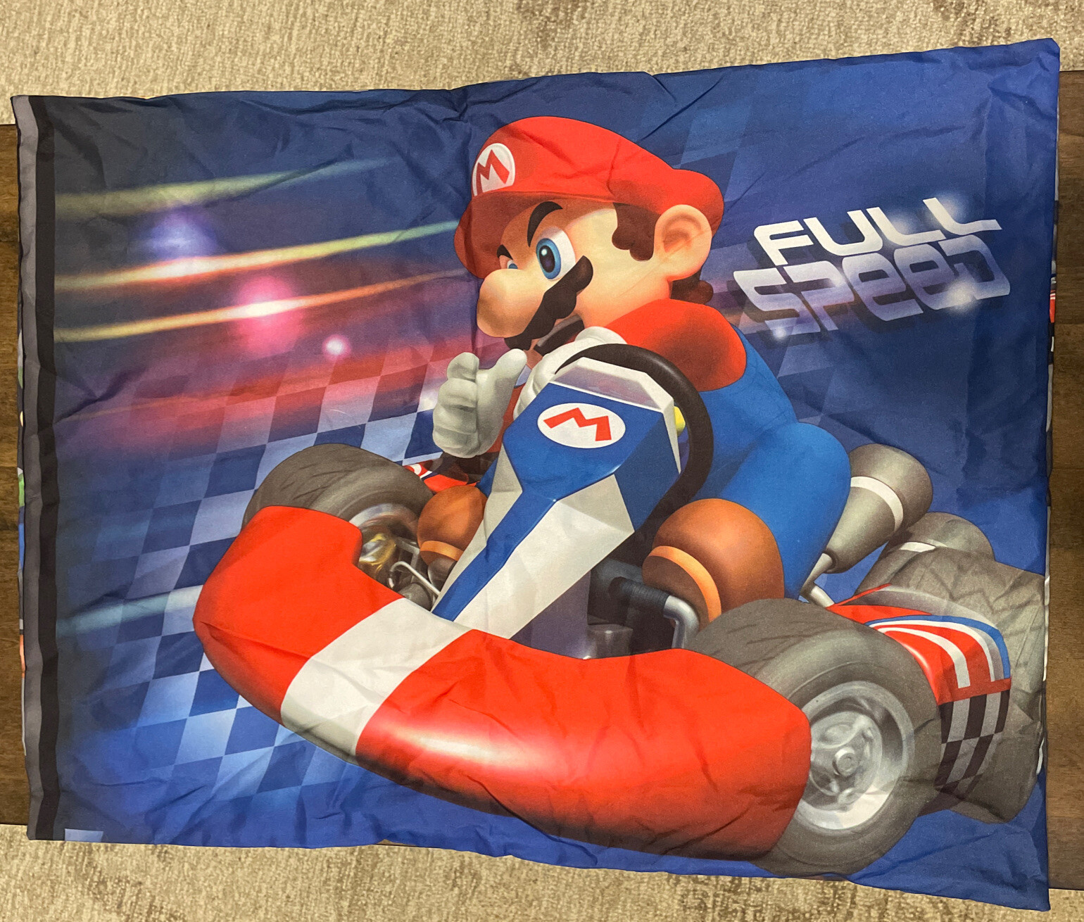 super mario bros mario kart pillow sham standard full speed^