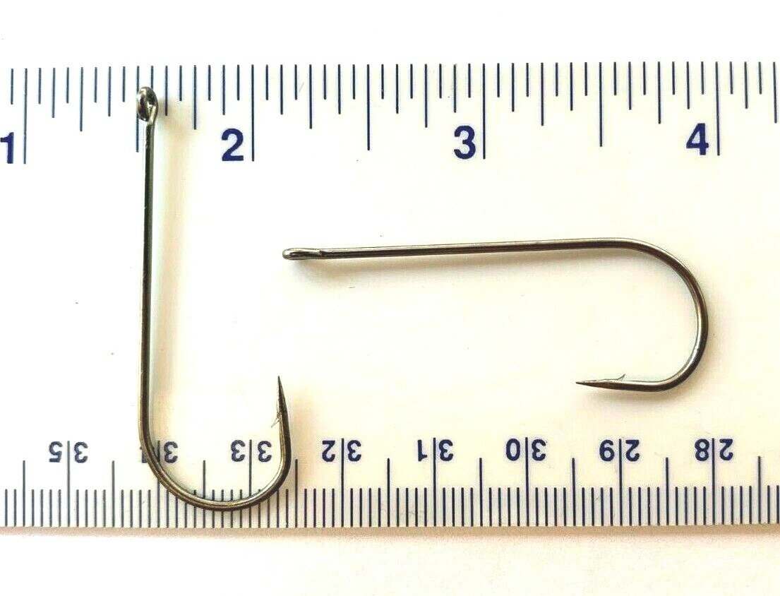 100 super strong 9146 2X strength GT Black Nickel Aberdeen Fish Hooks size 3/0