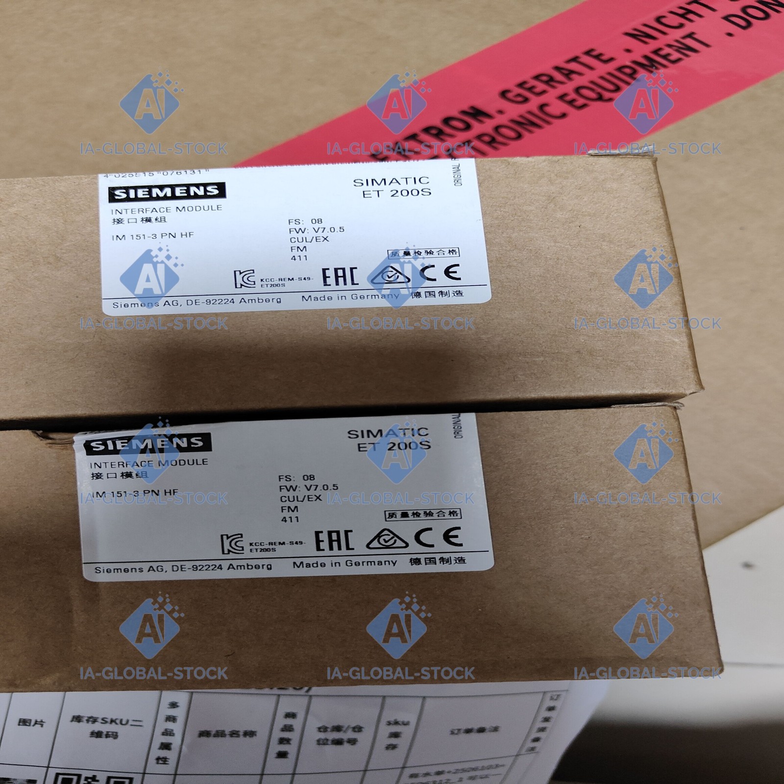 One Unit Brand New 6ES7151-3BA23-0AB0 Siemens US Fee Shipping + 1 Year Warranty
