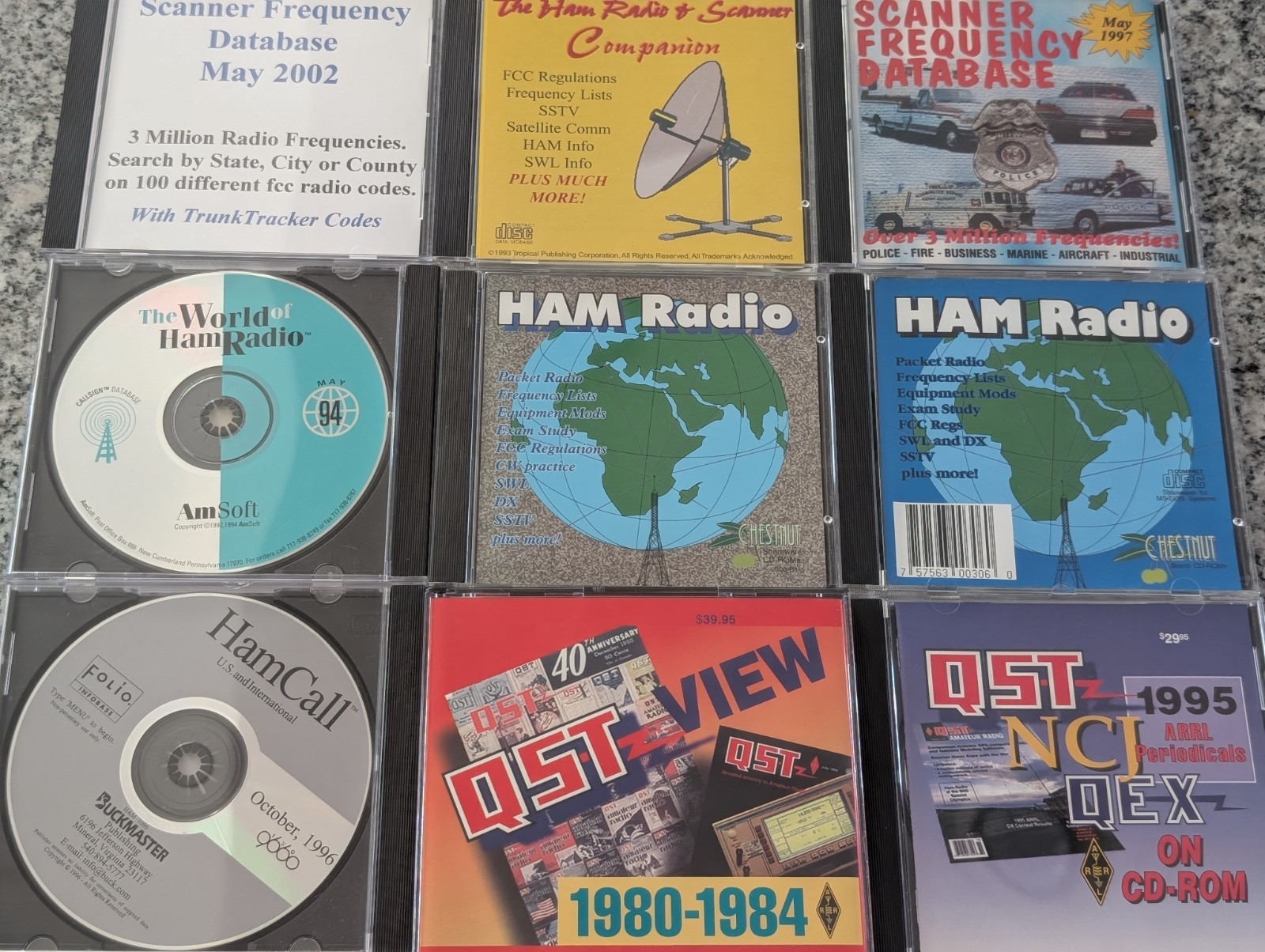 ARRL Periodicals CD-ROM, QRZ! Etc Magazines 12 CD Lot - Ham Radio - Excellent