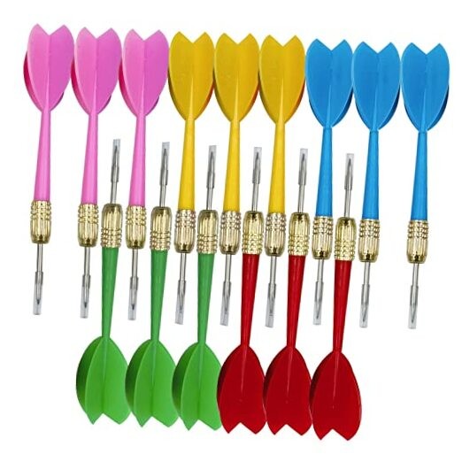 15pcs Tip Darts - Colorful Soft Tip Darts - Bar Dart - Plastic Tip Darts Set