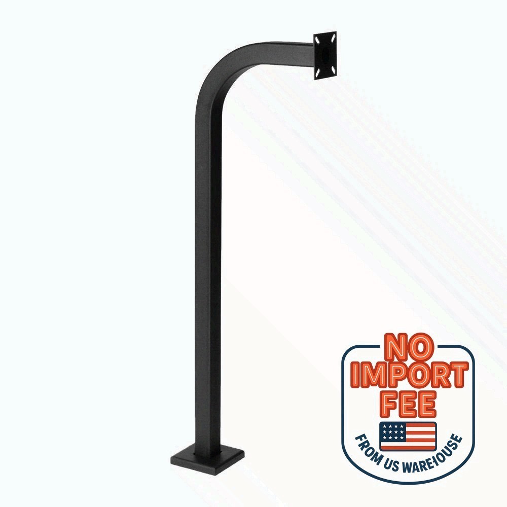 Gooseneck Stand - Keypad Pedestal - Pad Mount - 42" Height - Black