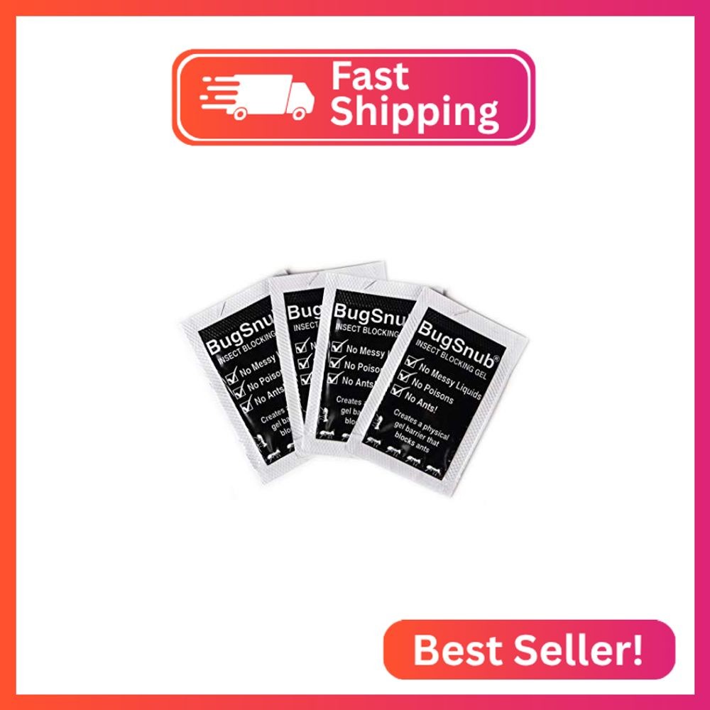 BugSnub Insect Blocking Gel (4-Pack), Moat Free Goopy Barrier that Blocks Ants f