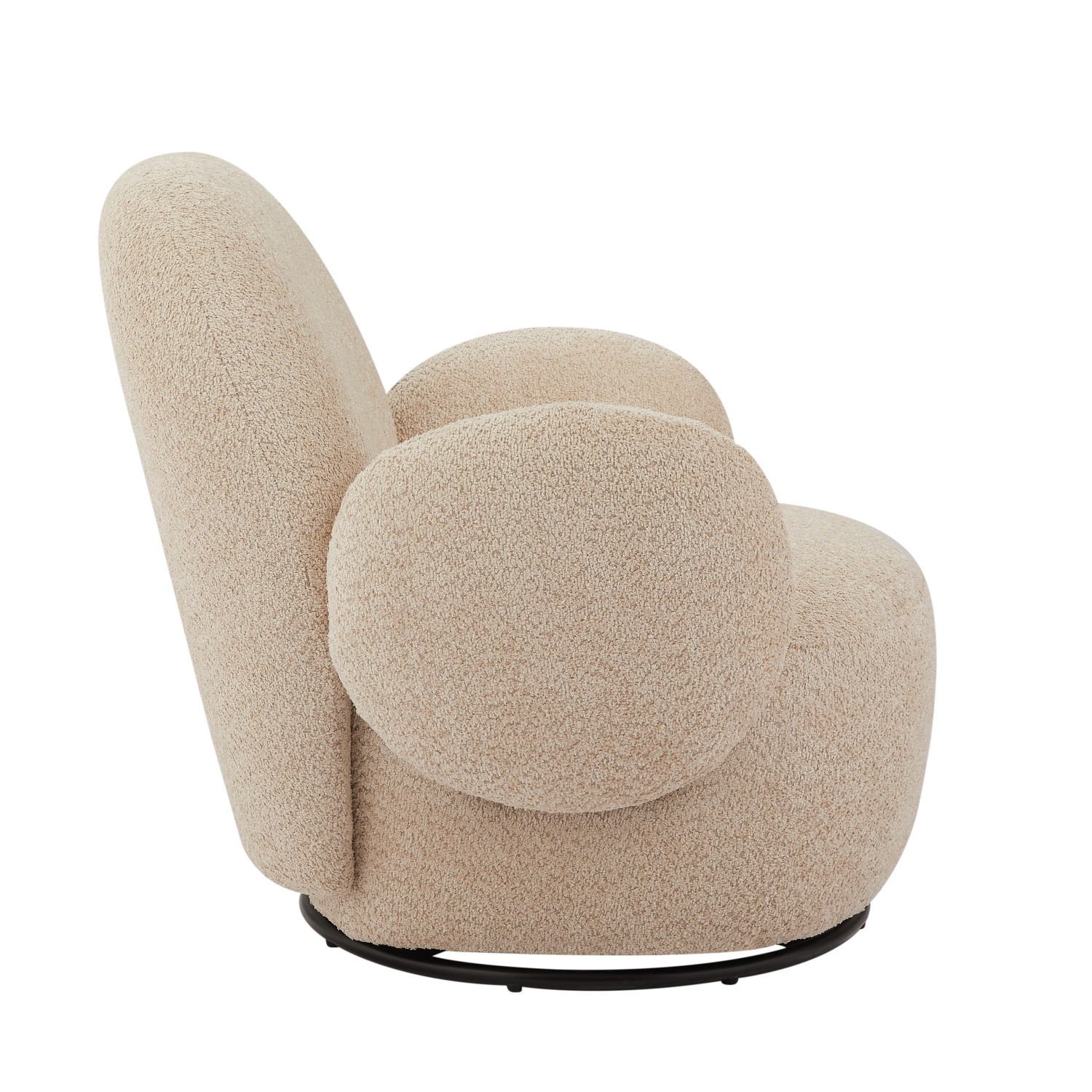 360° Swivel Accent Chair Club Chair Lounge Armchair Single Sofa Chair Beige/Gray