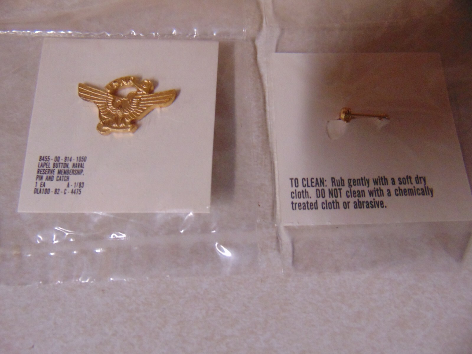 MILITARY INSIGNIA BRAND NEW METAL UNITED STATES NAVAL RESERVE MEMBERSHIP PINBACK