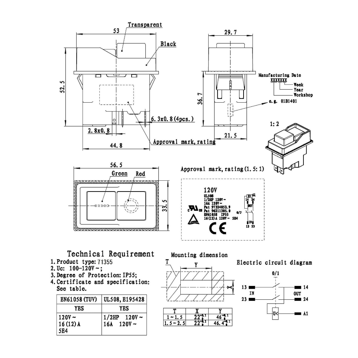 Professional-Grade 120V Magnetic Switch for Woodworking Tools - Easy Install