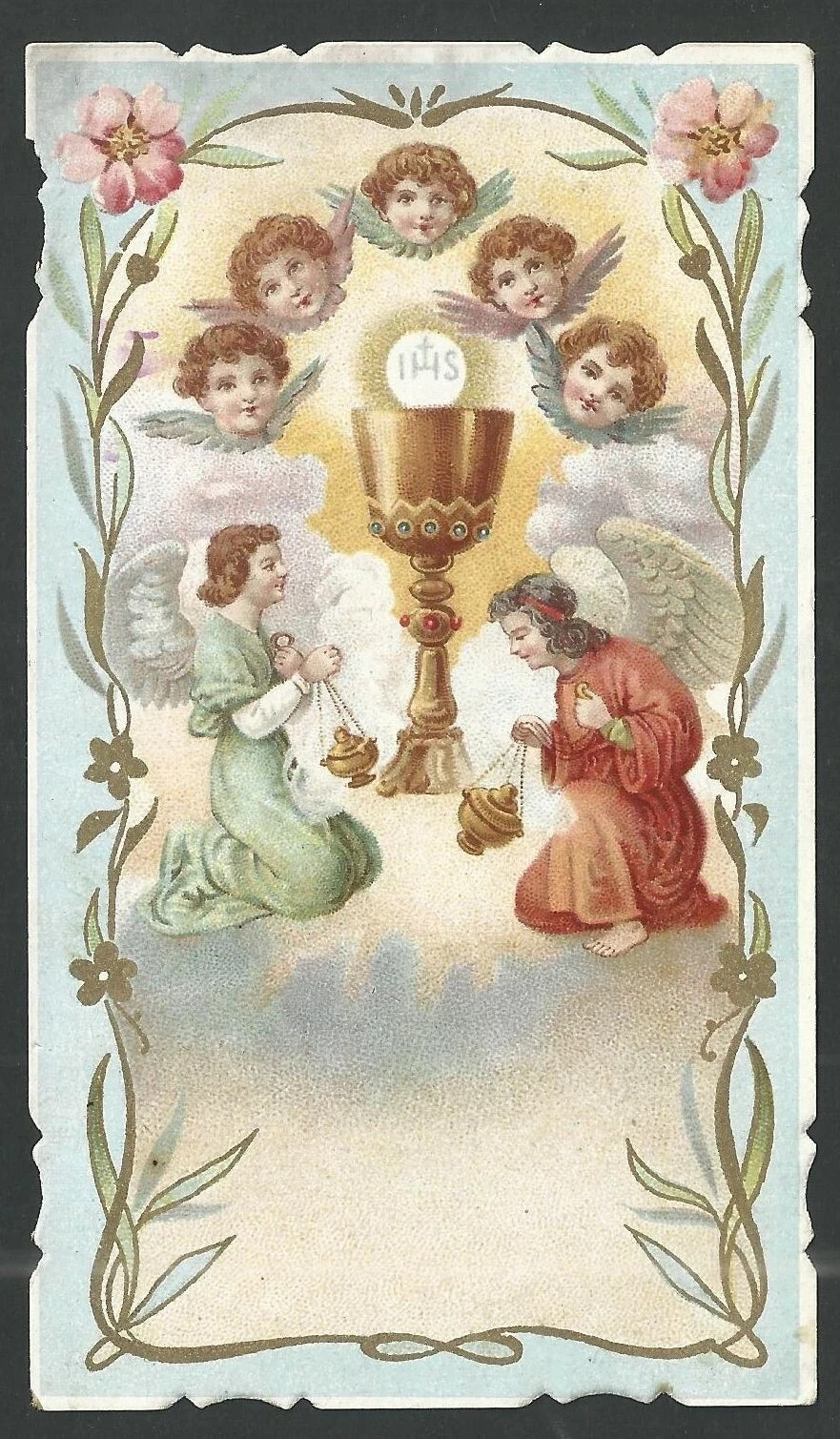 Holy card antique de Primera Comunion santino image pieuses estampa
