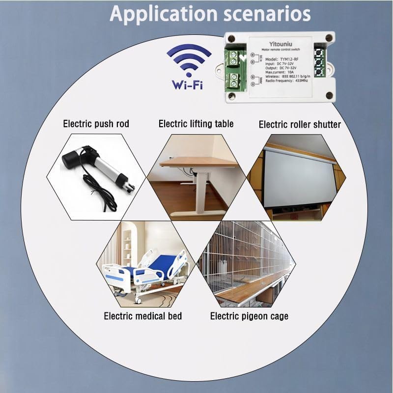 Tuya Smart WiFi/Bluetooth DC Motor Controller 10A 7-32V Reversible Switch with