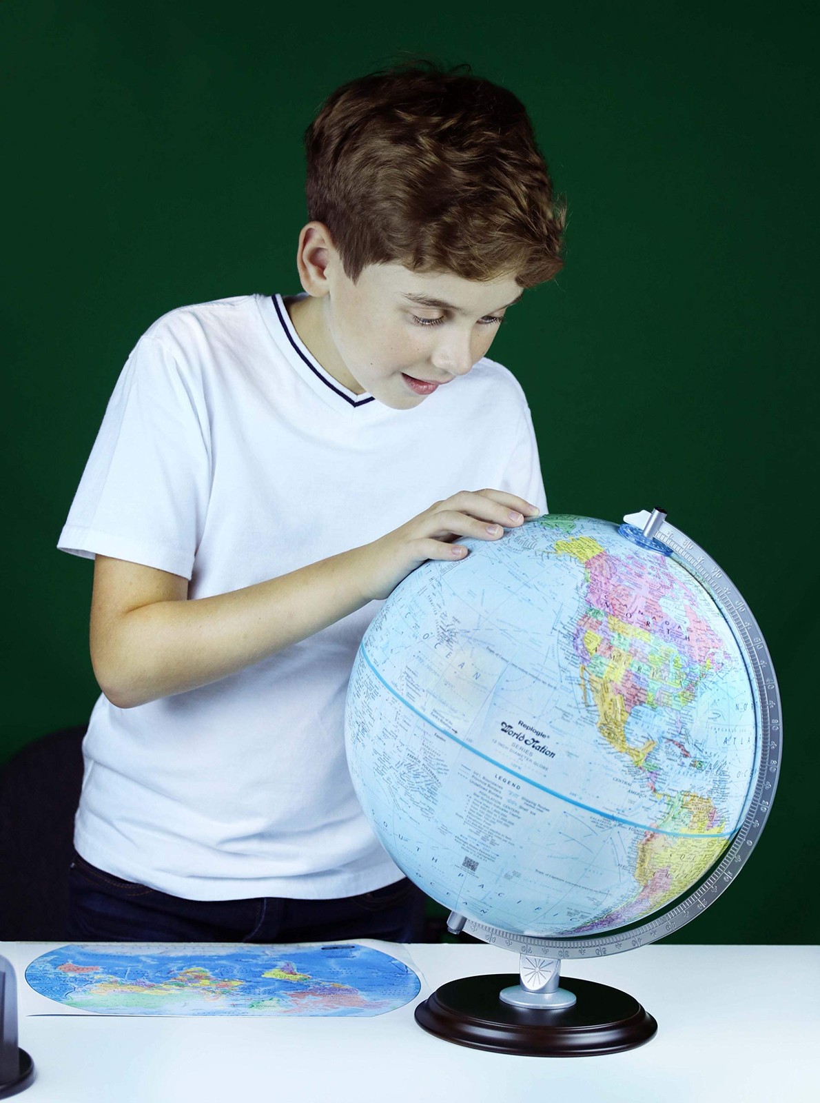 Replogle Student - Educational Classic World globe, Blue Ocean, Raised Relief...