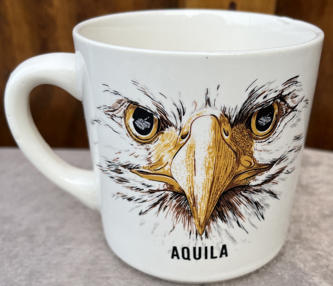 Vintage Military Mission Payload Westinghouse Defense Eagle Face Mug 1970’s