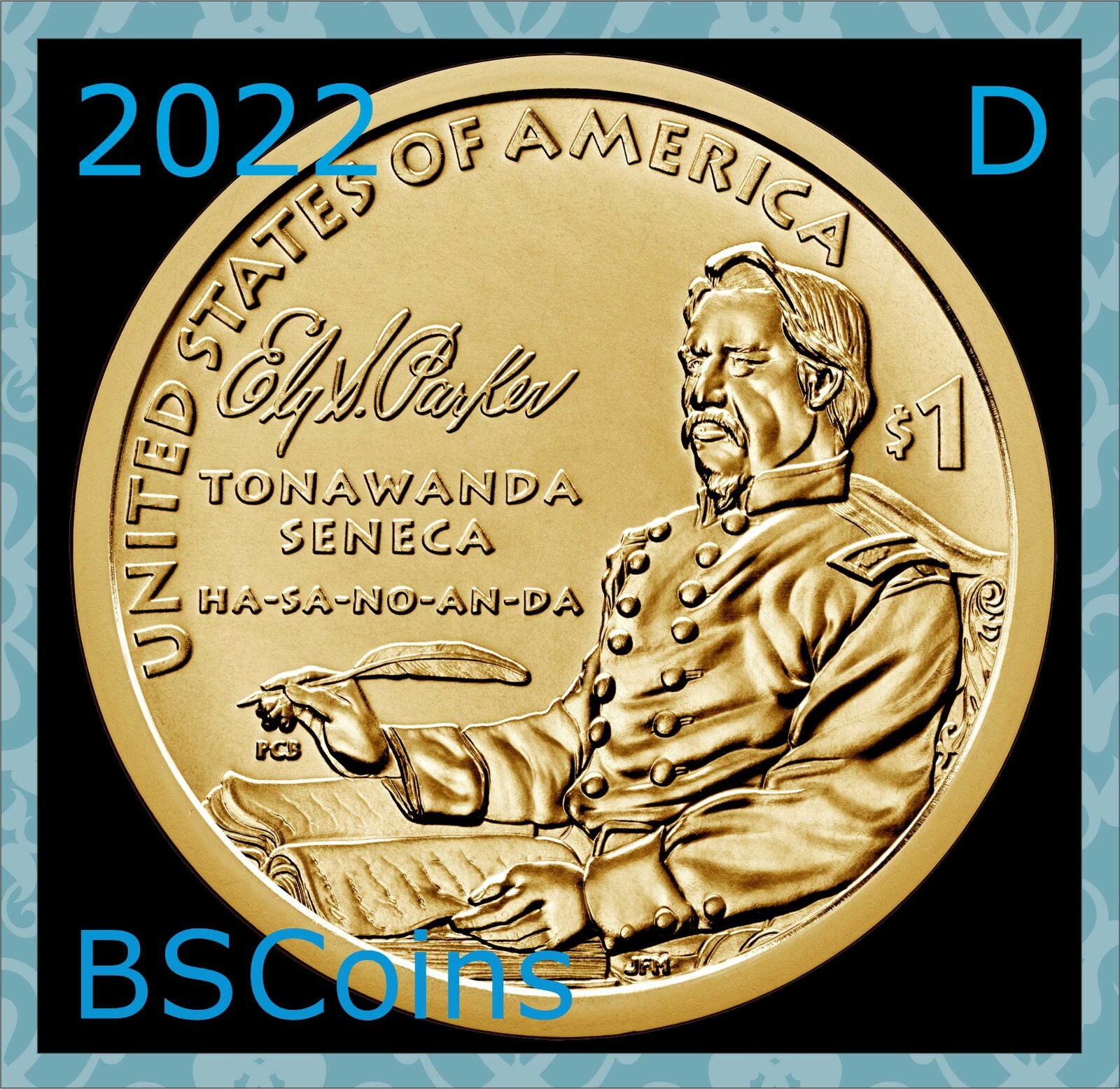 2022 D Native American Sacagawea Ely S Parker Dollar - ONE Coin - Ship TODAY!!
