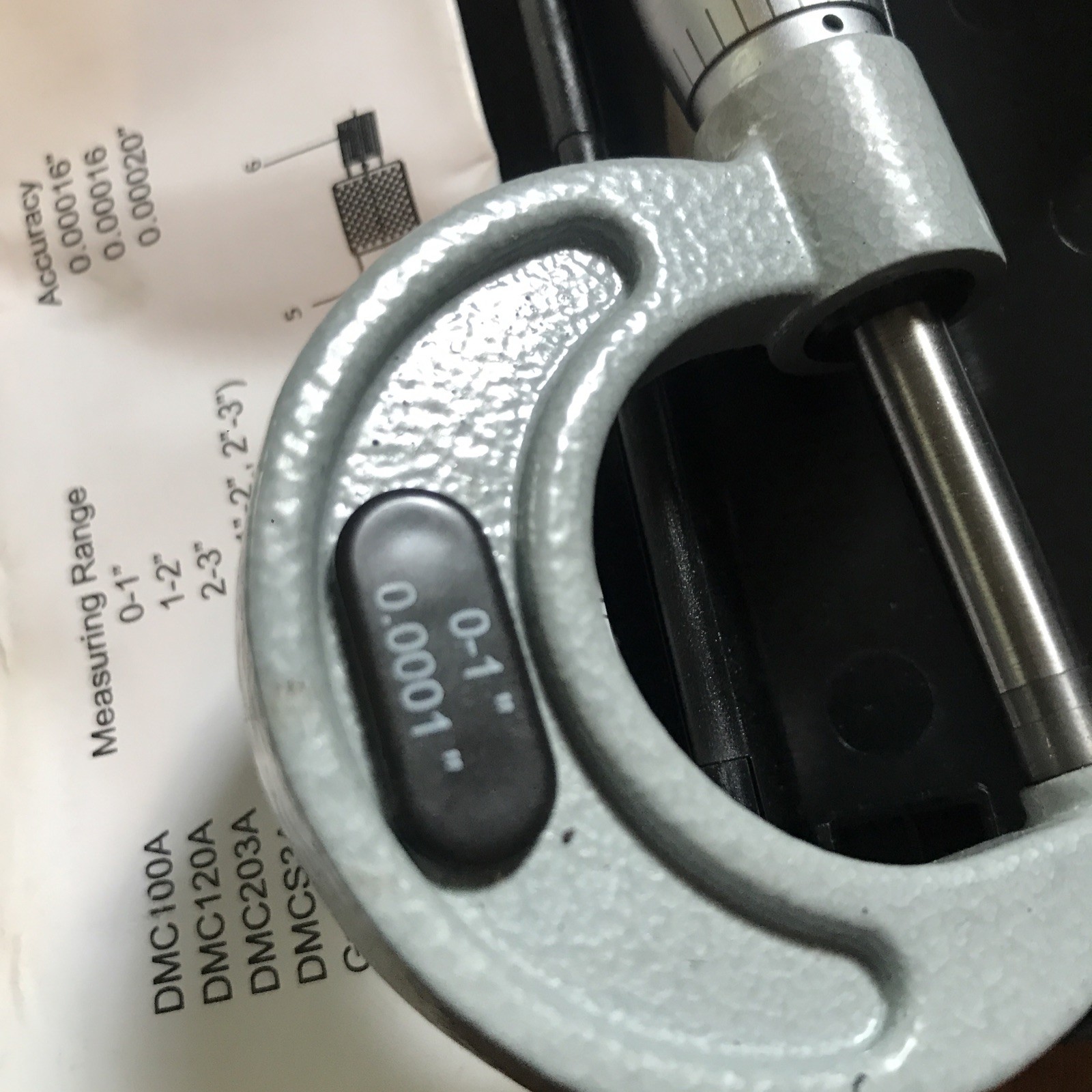 Mac Tools DMC100A Micrometer 0-1" in case with manual