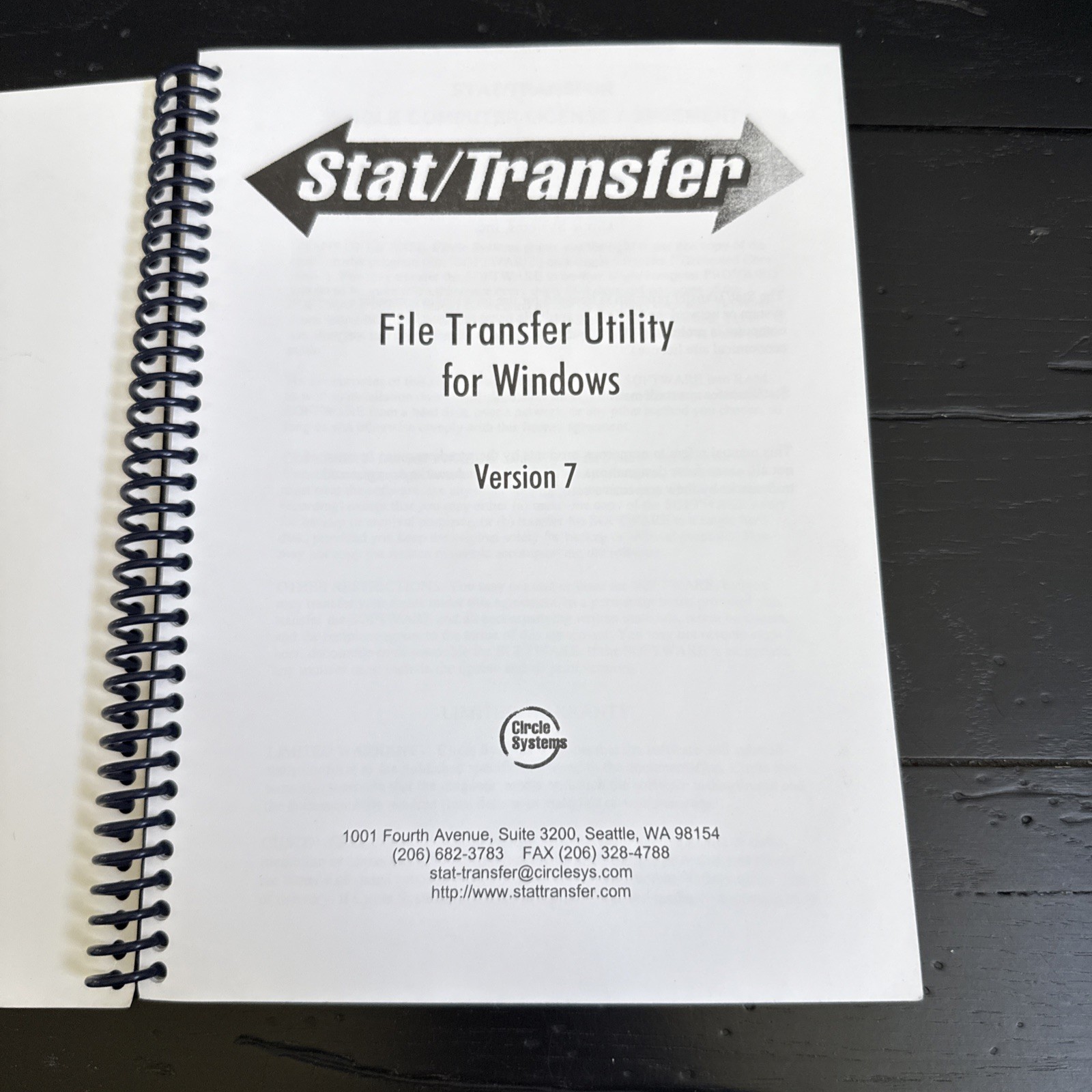 Stat/Transfer File Transfer Version 7 Reference Manual Circle Systems 2003
