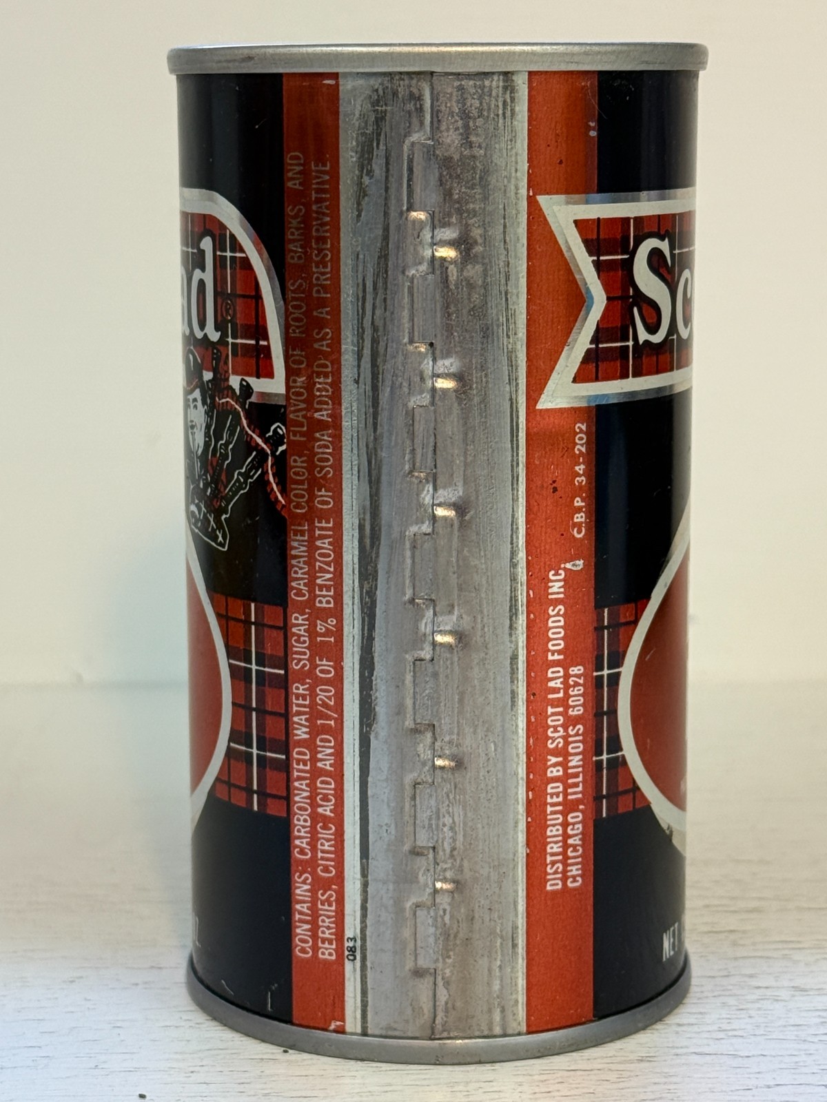 Scot Lad Root Beer Soda Can