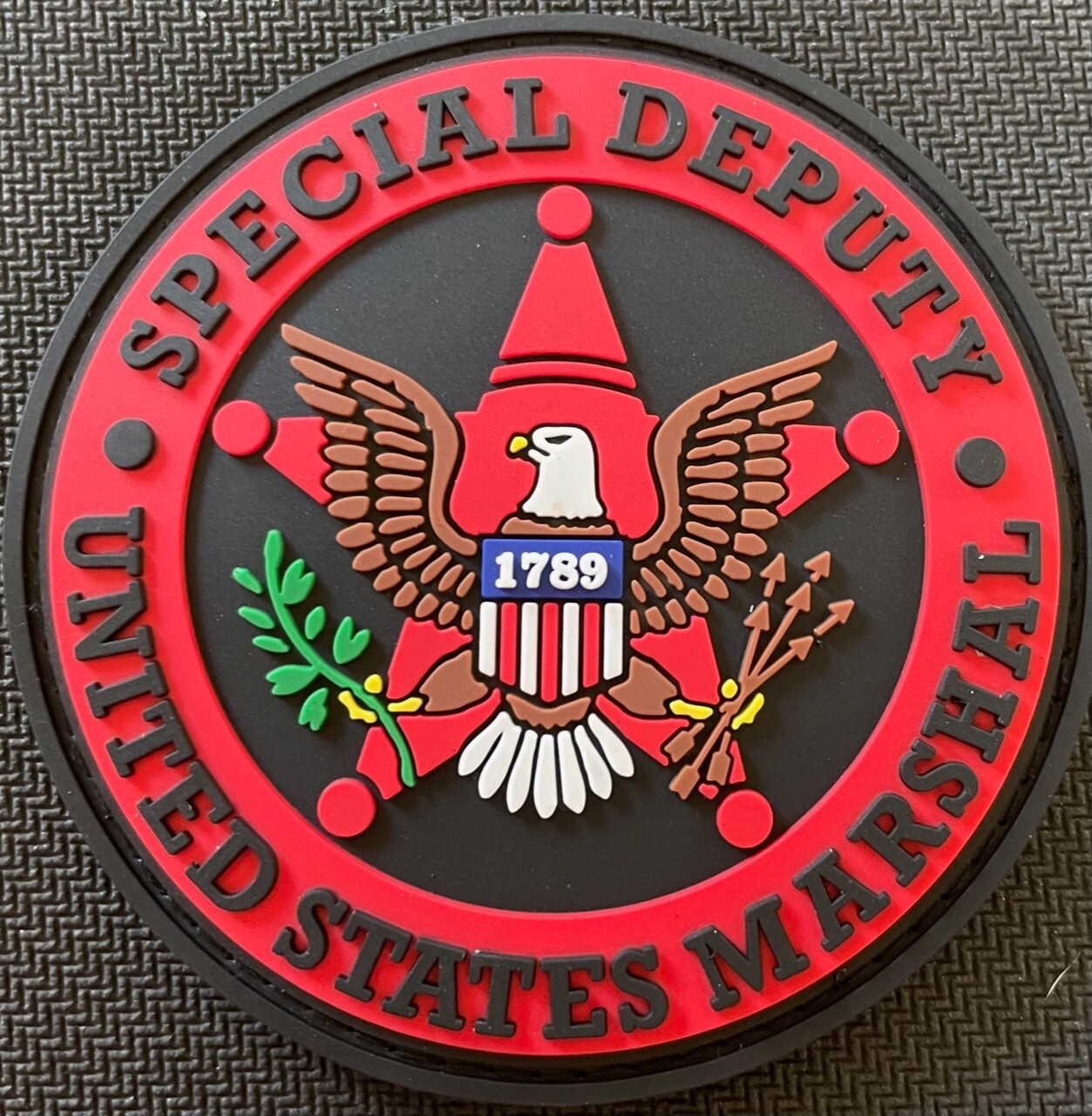 US Marshals Service - Special Deputy BCAM + RWB seal vinyl patch-Very Rare
