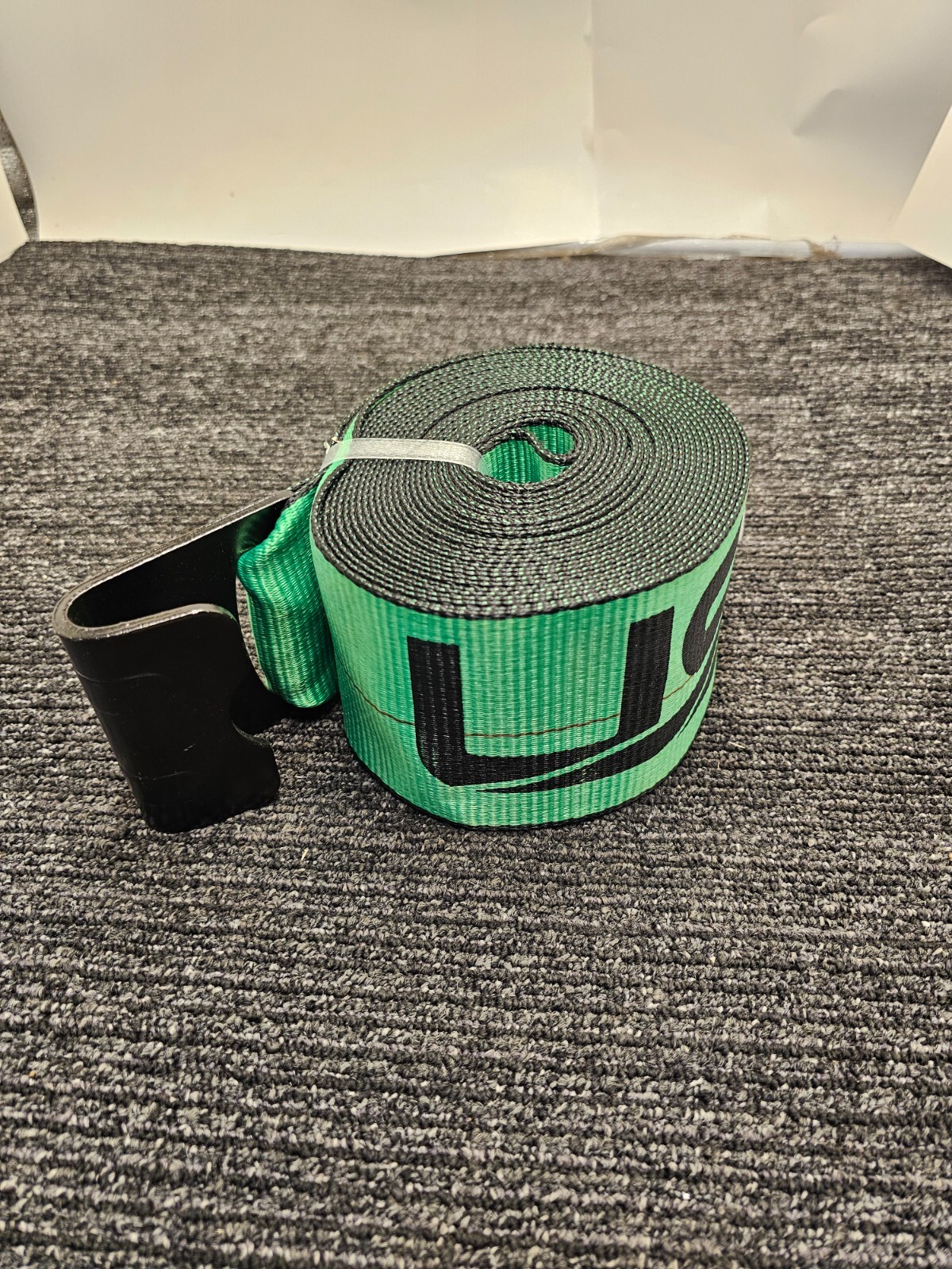 (QTY 2) USCC US CARGO CONTROL Green Strap 5400lbs Limit, break strength 16200lbs
