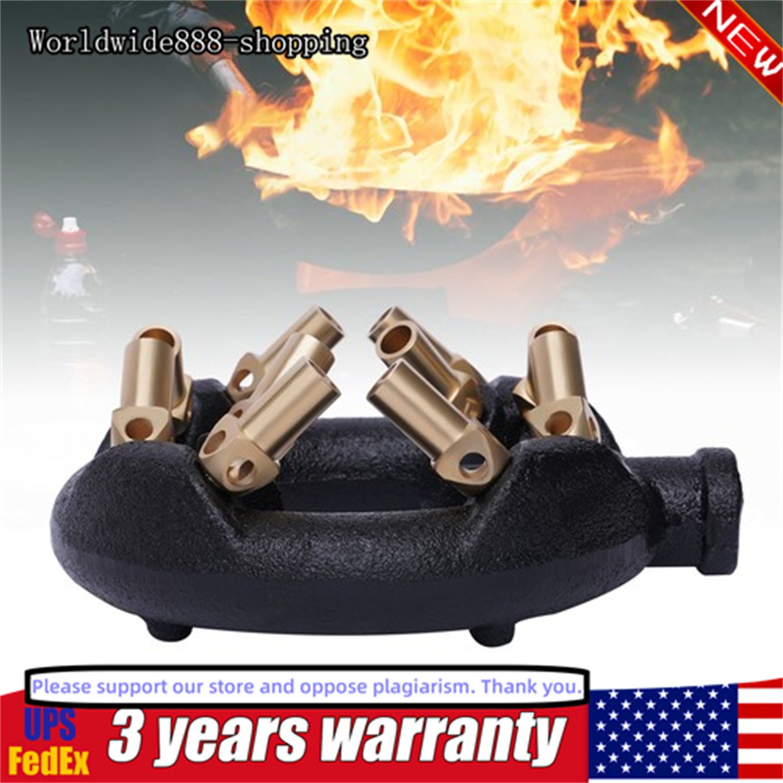 80,000 BTU/hour Natural Gas Fuel 10 Head Jet Burner High Burning Power Commerce