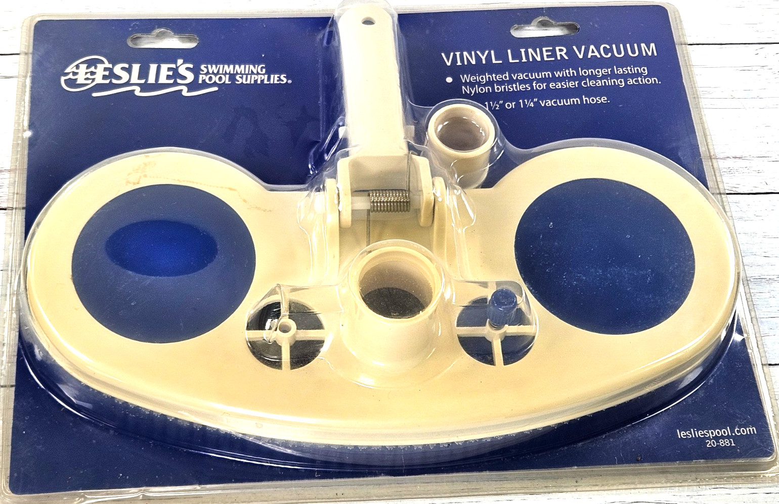 Pool Vinyl Liner Vacuum LESLIE'S Swimming Pool Brush Vacuum for 1-1/4 and 1-1/2"