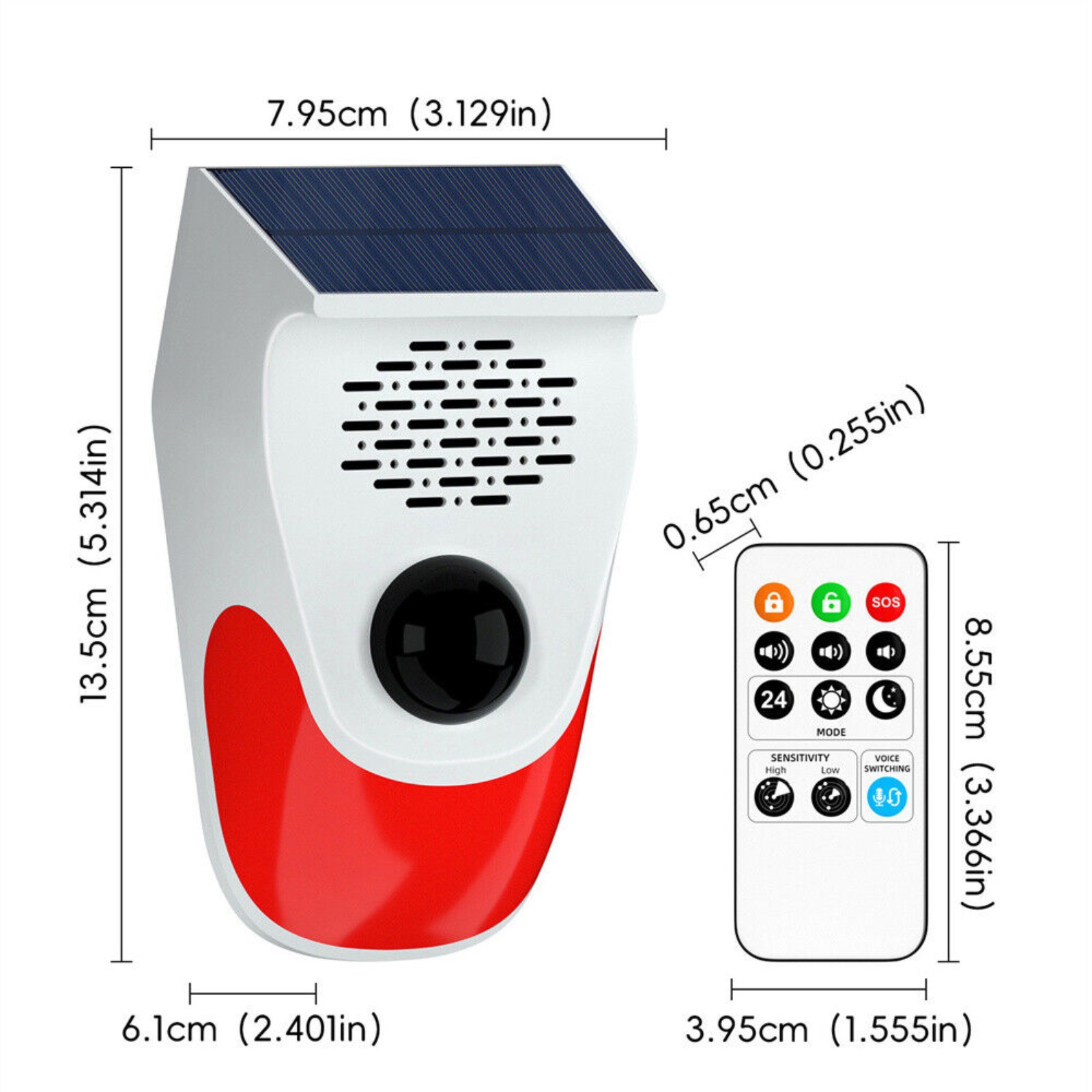 Home Intelligent Infrared Detector Voice Announcer 120dB High Pitched Alarm