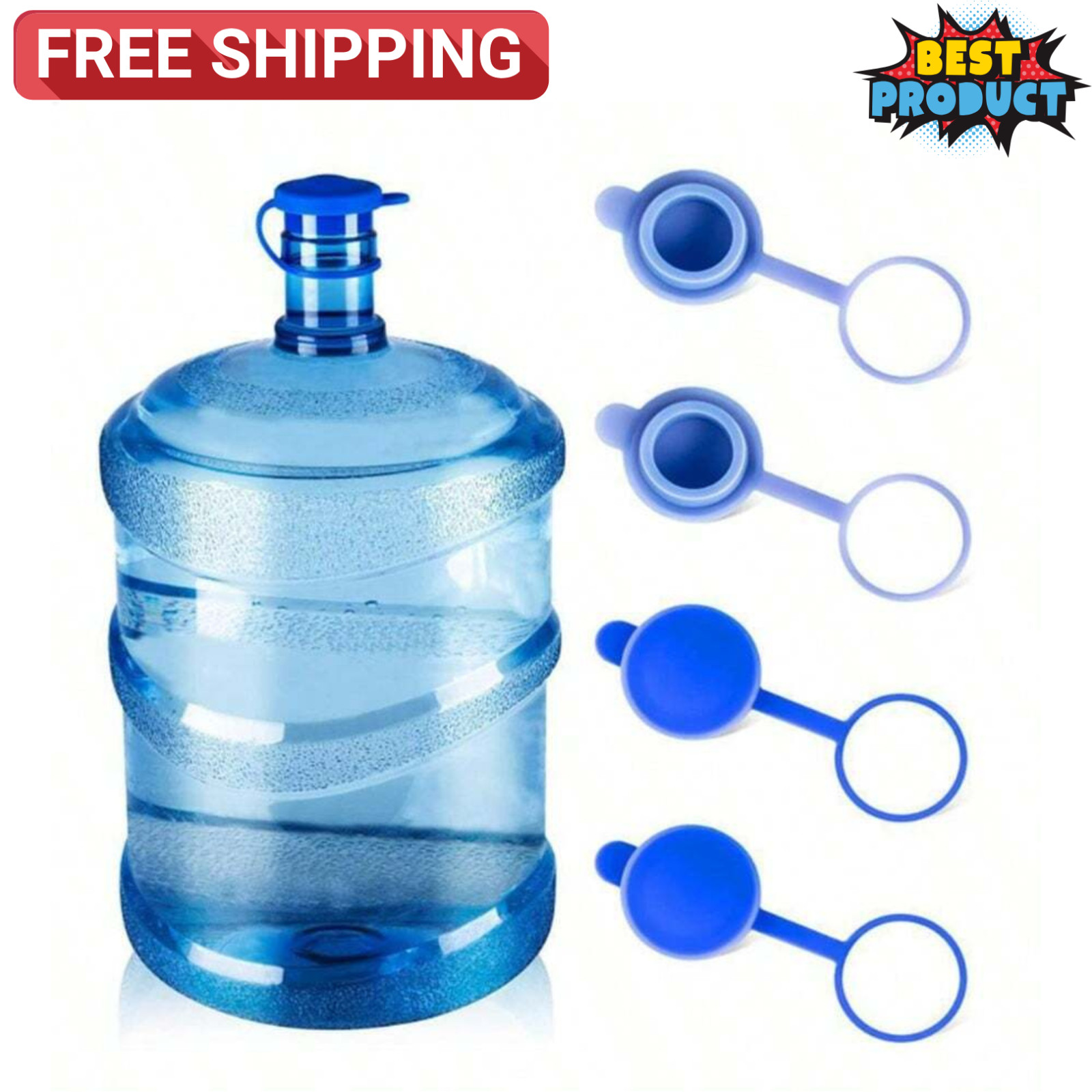 2/3Pc Reusable 5 Gallon Water Jug Caps Leak Proof Bottle Lids 55mm Water Bottles