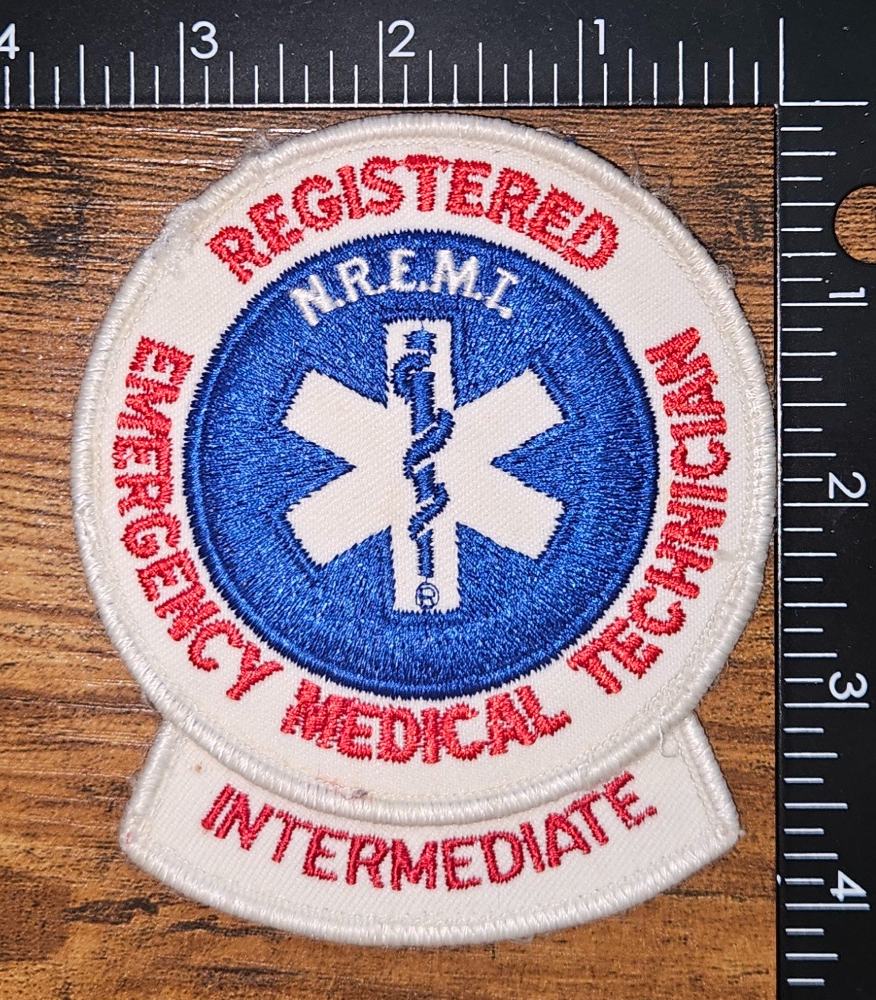 Registered Emergency Medical Technician NREMT Intermediate Vintage Patch