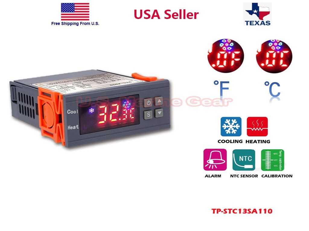 110V Alarm Temperature Controller Thermostat Aquarium Sensor STC-1000 3000
